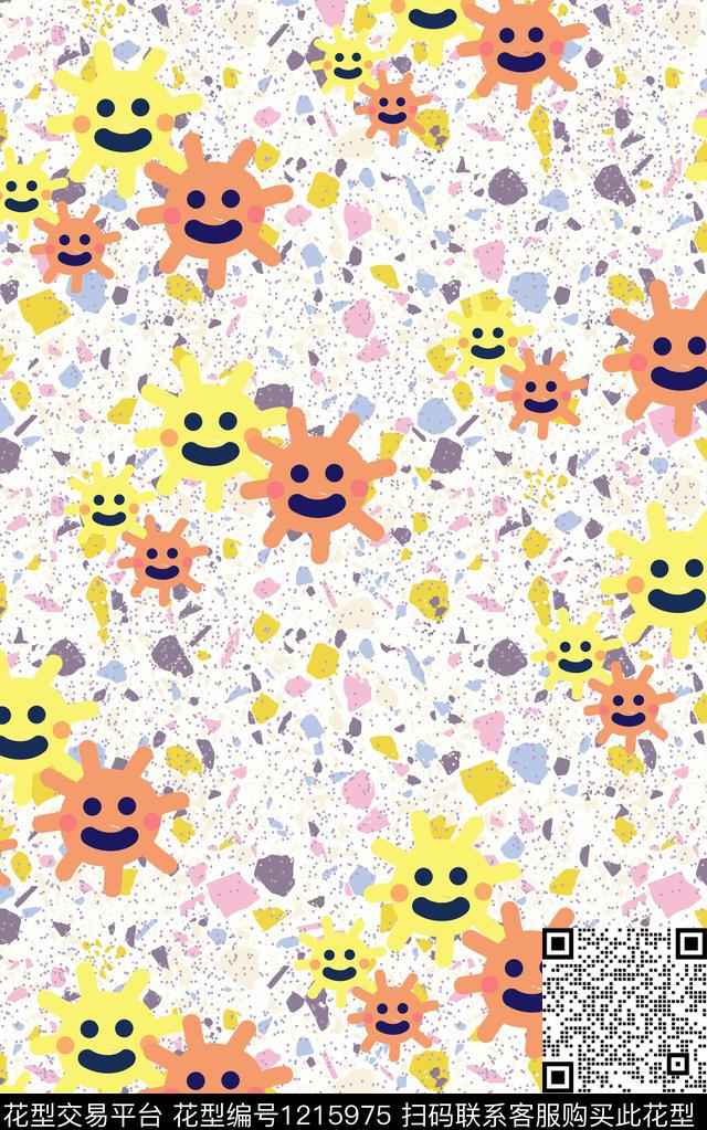 字母几何线条数码印花华亿平台下载（图片编号: 1215975） - 瓦栏（Walan）