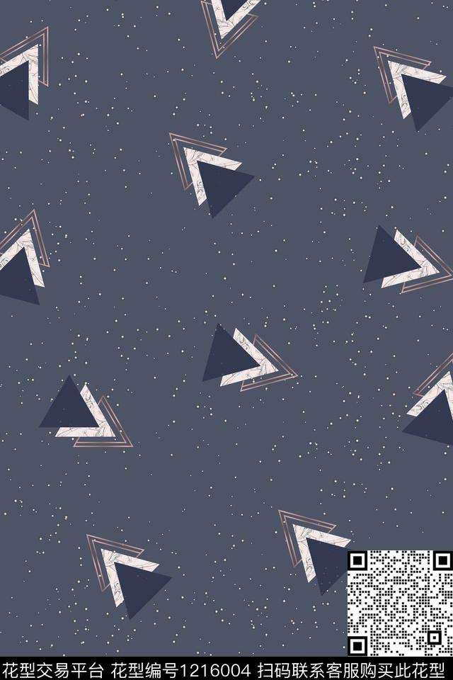 几何抽象三角形传统印花华亿平台下载（图片编号: 1216004） - 瓦栏（Walan）