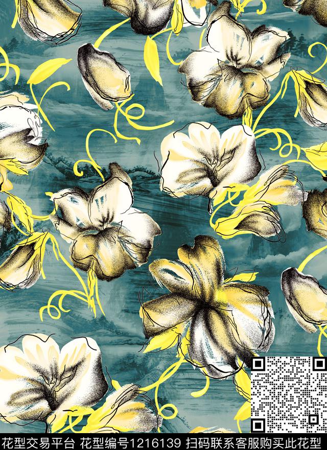 数码华亿平台大牌风休闲数码印花华亿平台下载（图片编号: 1216139） - 瓦栏（Walan）