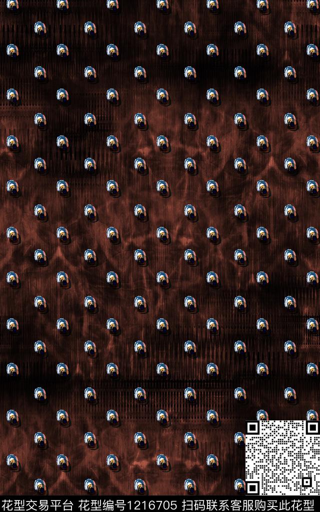 几何肌理中老年数码印花华亿平台下载（图片编号: 1216705） - 瓦栏（Walan）