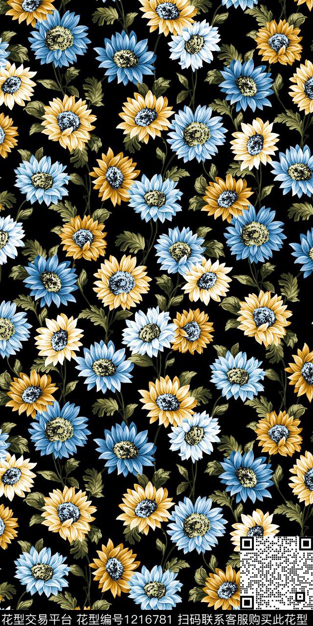 花卉小碎花矢量传统印花华亿平台下载（图片编号: 1216781） - 瓦栏（Walan）