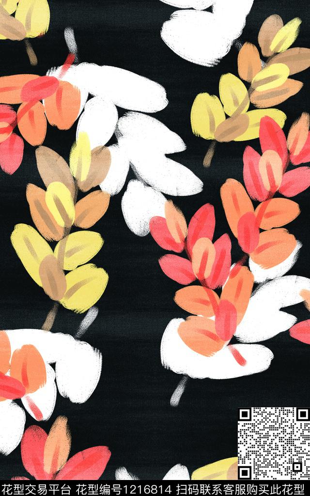 花卉大牌风小碎花数码印花华亿平台下载（图片编号: 1216814） - 瓦栏（Walan）