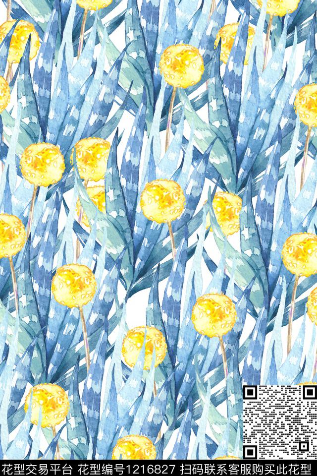 女装花卉绿植树叶数码印花华亿平台下载（图片编号: 1216827） - 瓦栏（Walan）