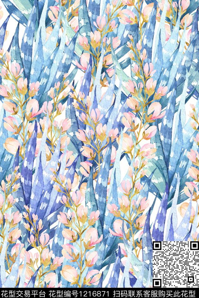 女装花卉泳装数码印花华亿平台下载（图片编号: 1216871） - 瓦栏（Walan）