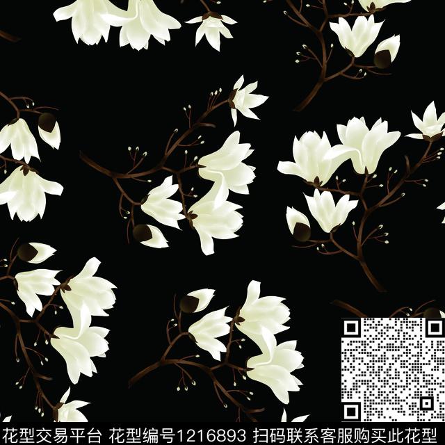 散点花卉雅致花卉数码花卉数码印花华亿平台下载（图片编号: 1216893） - 瓦栏（Walan）