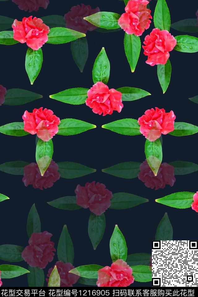 风格化花卉植物凤仙花图片数码印花华亿平台下载（图片编号: 1216905） - 瓦栏（Walan）