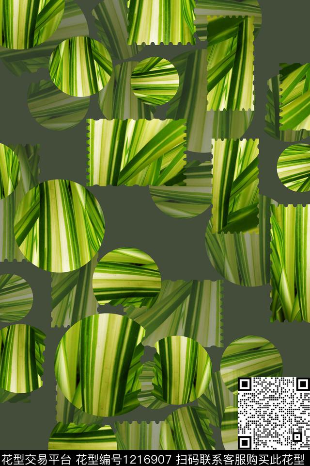 个性照片吊兰照片几何数码印花华亿平台下载（图片编号: 1216907） - 瓦栏（Walan）