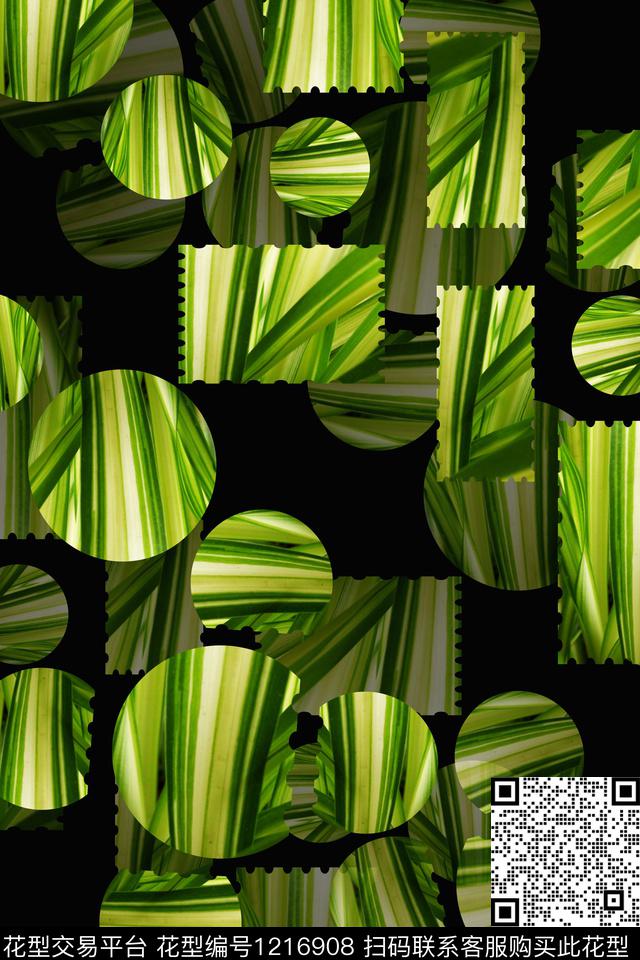 个性照片吊兰照片几何数码印花华亿平台下载（图片编号: 1216908） - 瓦栏（Walan）
