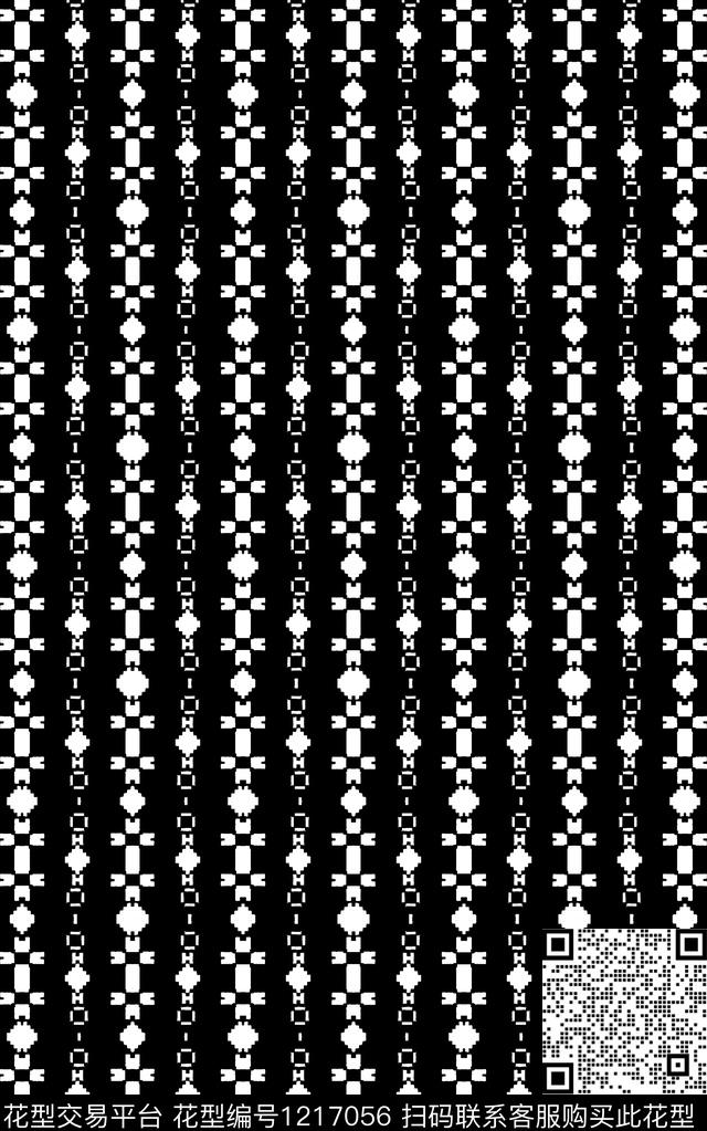 花卉肌理黑白华亿平台数码印花华亿平台下载（图片编号: 1217056） - 瓦栏（Walan）