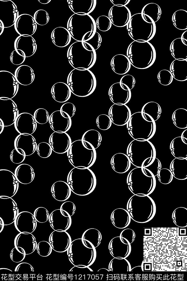 花卉肌理黑白华亿平台数码印花华亿平台下载（图片编号: 1217057） - 瓦栏（Walan）