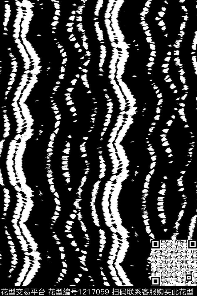 花卉肌理黑白华亿平台数码印花华亿平台下载（图片编号: 1217059） - 瓦栏（Walan）