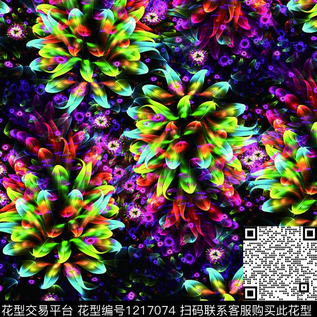 数码华亿平台科技感颜色艳丽数码印花华亿平台下载（图片编号: 1217074） - 瓦栏（Walan）