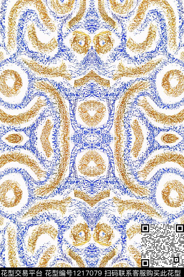 印象派可爱风肌理感数码印花华亿平台下载（图片编号: 1217079） - 瓦栏（Walan）