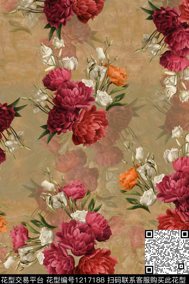 数码华亿平台花卉1/2接数码印花华亿平台下载（图片编号: 1217188） - 瓦栏（Walan）