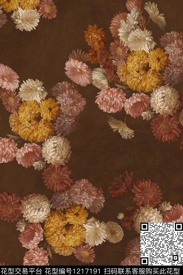 数码华亿平台花卉1/2接数码印花华亿平台下载（图片编号: 1217191） - 瓦栏（Walan）