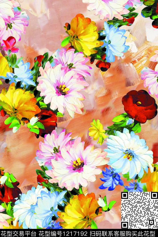 数码华亿平台花卉1/2接数码印花华亿平台下载（图片编号: 1217192） - 瓦栏（Walan）