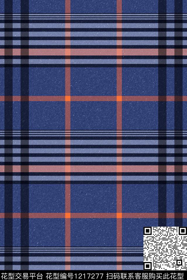 男装格子大牌风数码印花华亿平台下载（图片编号: 1217277） - 瓦栏（Walan）