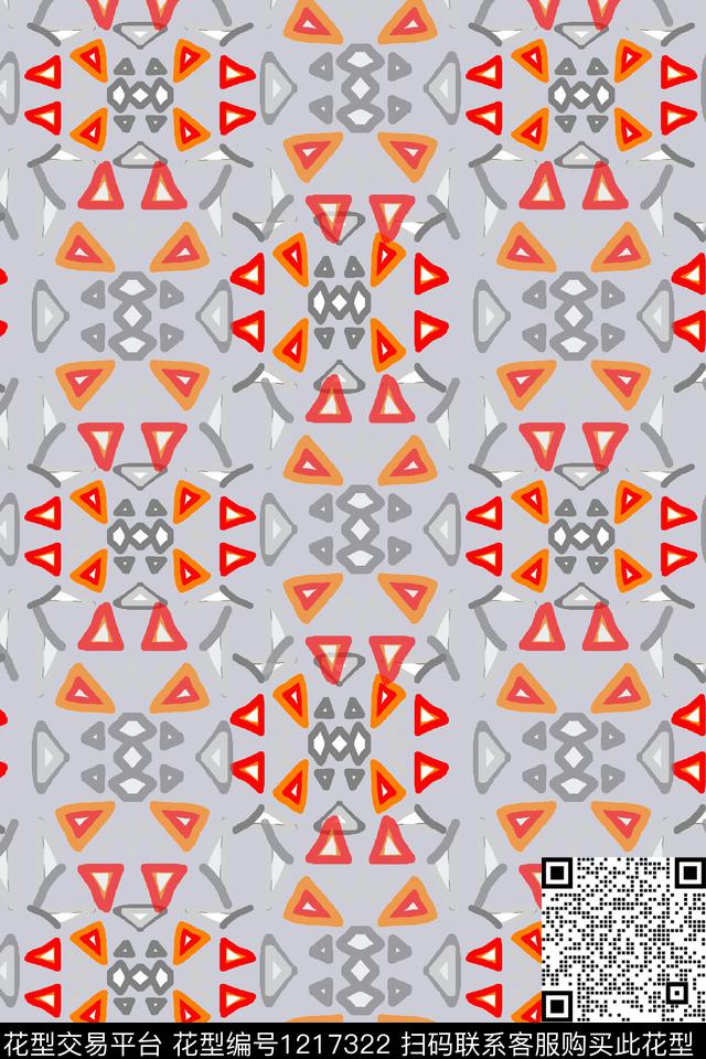 三角形民族风图案几何传统印花华亿平台下载（图片编号: 1217322） - 瓦栏（Walan）