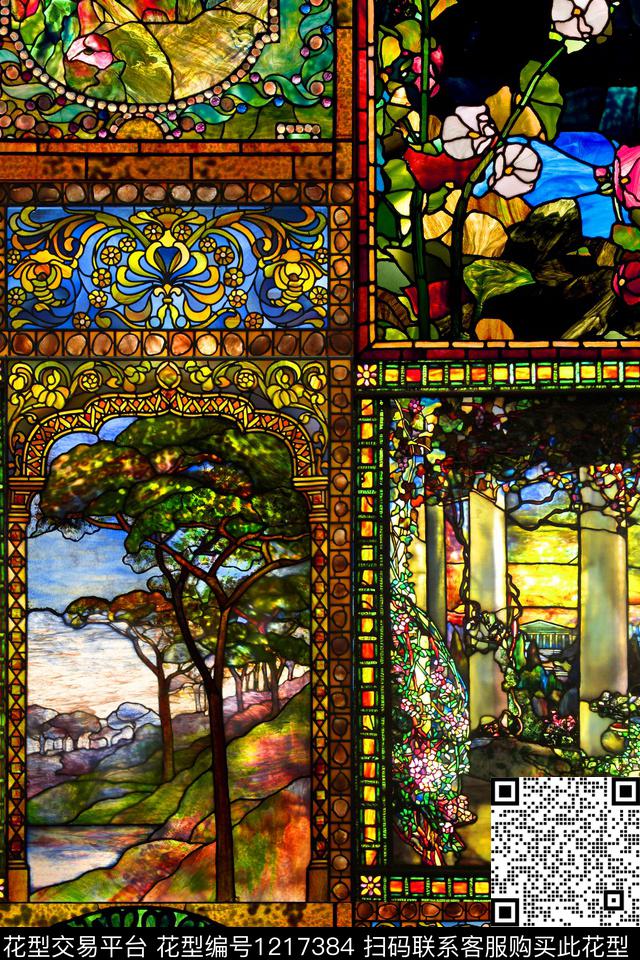 几何肌理民族风数码印花华亿平台下载（图片编号: 1217384） - 瓦栏（Walan）