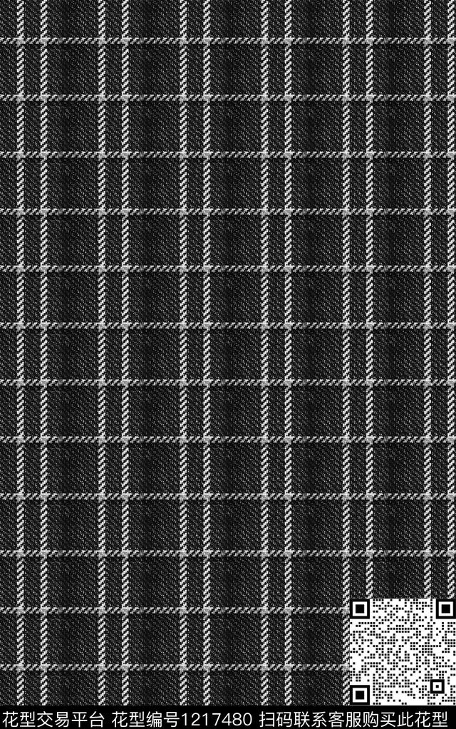 男装几何格子数码印花华亿平台下载（图片编号: 1217480） - 瓦栏（Walan）