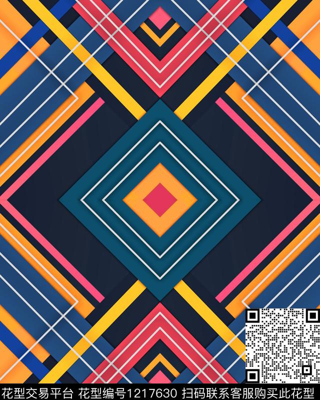 几何BURBERRYgeometry数码印花华亿平台下载（图片编号: 1217630） - 瓦栏（Walan）