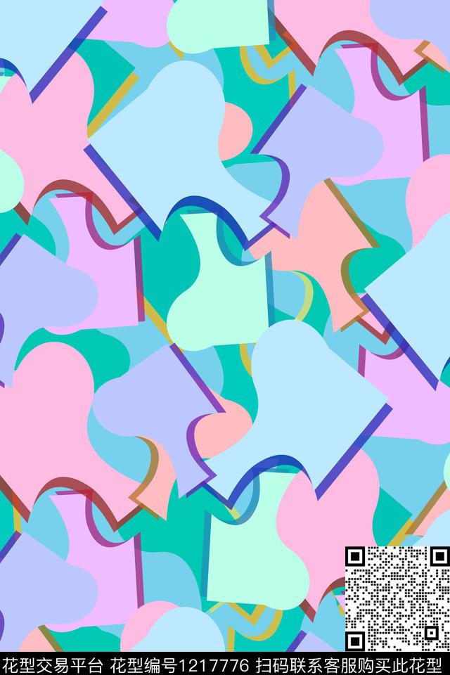 男装休闲抽象传统印花华亿平台下载（图片编号: 1217776） - 瓦栏（Walan）