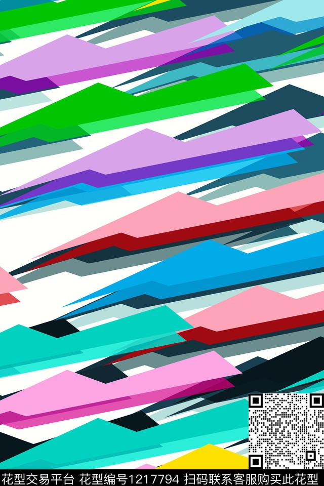 男装休闲抽象传统印花华亿平台下载（图片编号: 1217794） - 瓦栏（Walan）