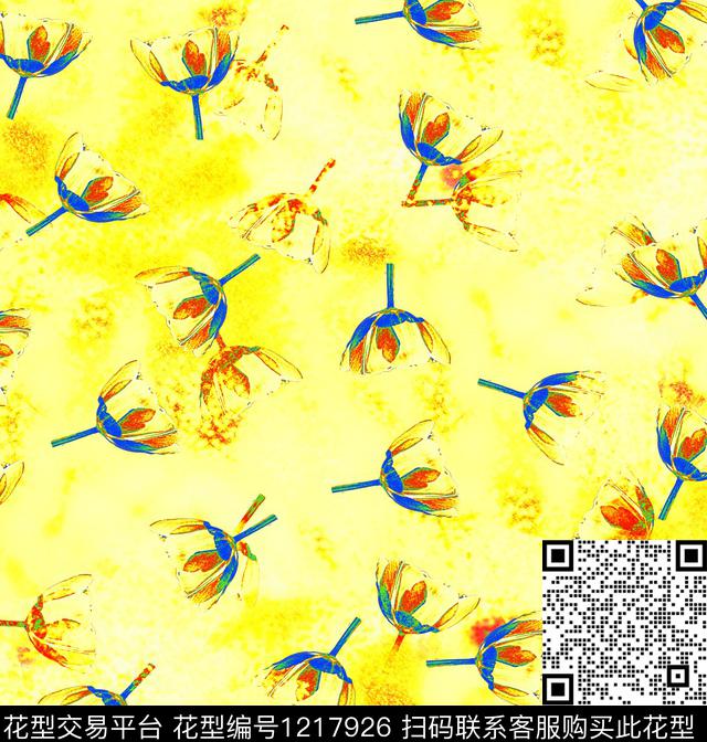炫彩花卉混合拼接数码印花华亿平台下载（图片编号: 1217926） - 瓦栏（Walan）