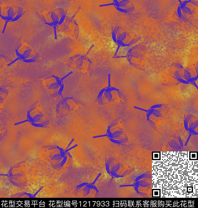 炫彩花卉混合拼接数码印花华亿平台下载（图片编号: 1217933） - 瓦栏（Walan）