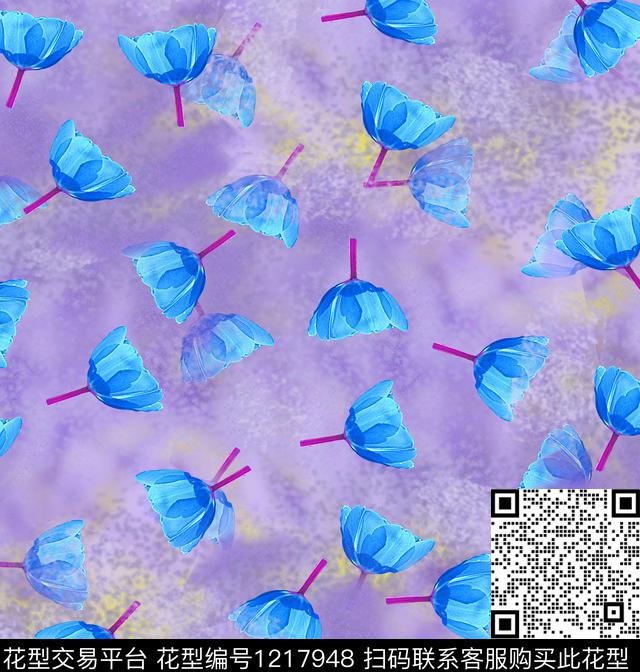 炫彩花卉混合拼接数码印花华亿平台下载（图片编号: 1217948） - 瓦栏（Walan）