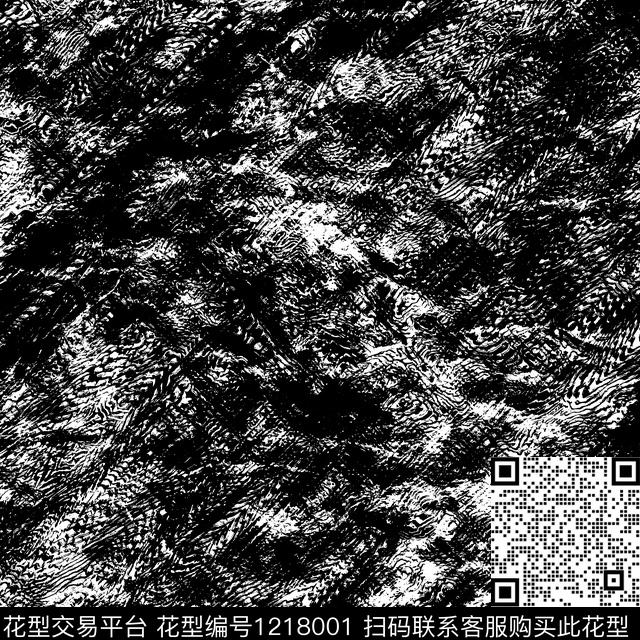 运动肌理黑白华亿平台数码印花华亿平台下载（图片编号: 1218001） - 瓦栏（Walan）