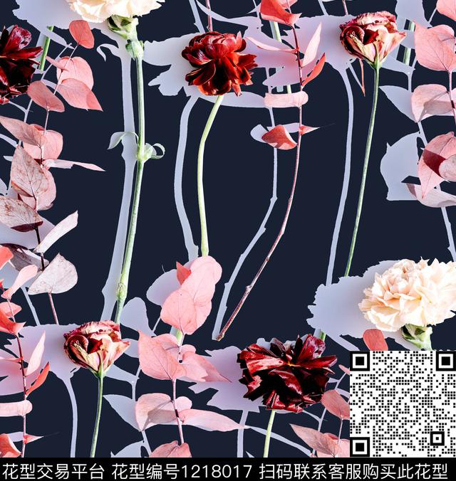 紫藤花玫瑰花Wisteriaflower数码印花华亿平台下载（图片编号: 1218017） - 瓦栏（Walan）