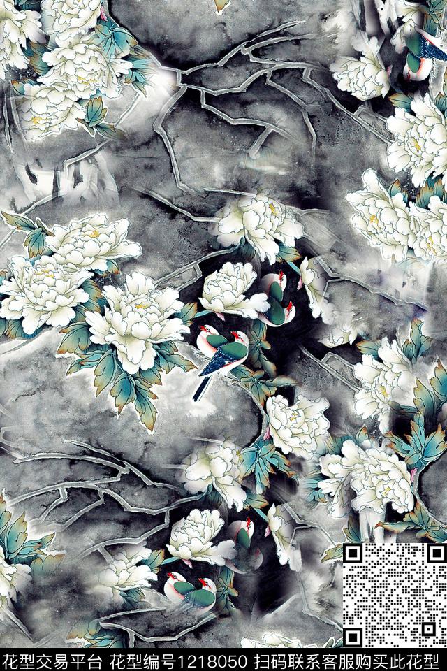 国画数码华亿平台花卉数码印花华亿平台下载（图片编号: 1218050） - 瓦栏（Walan）