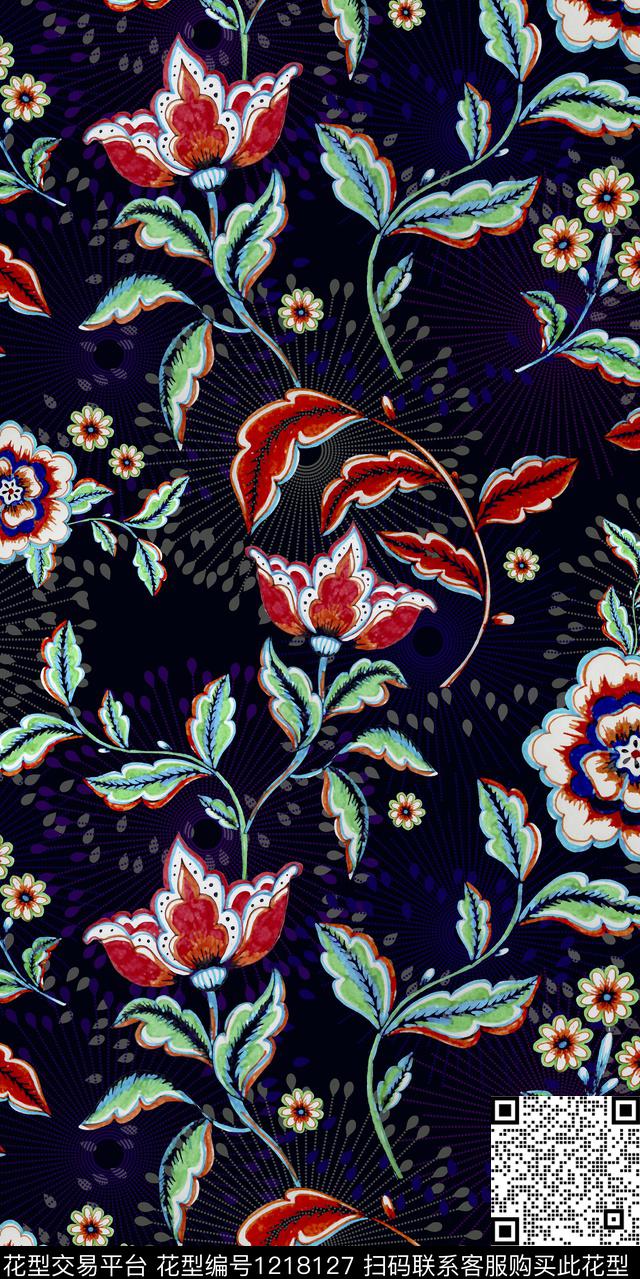 花卉肌理中老年数码印花华亿平台下载（图片编号: 1218127） - 瓦栏（Walan）