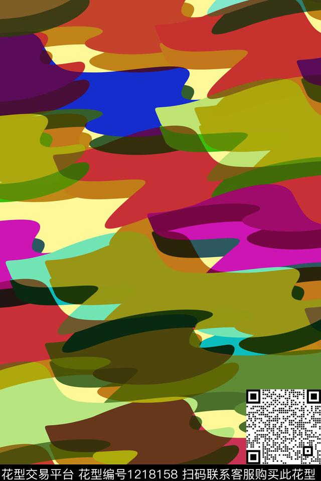 男装休闲抽象传统印花华亿平台下载（图片编号: 1218158） - 瓦栏（Walan）