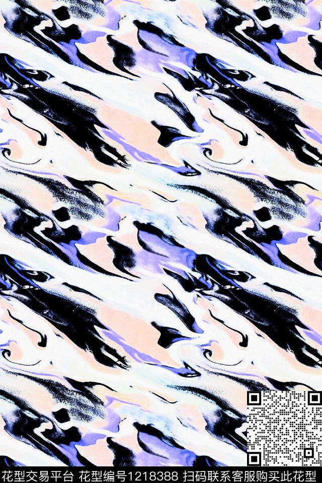 线条画大牌风水墨风传统印花华亿平台下载（图片编号: 1218388） - 瓦栏（Walan）