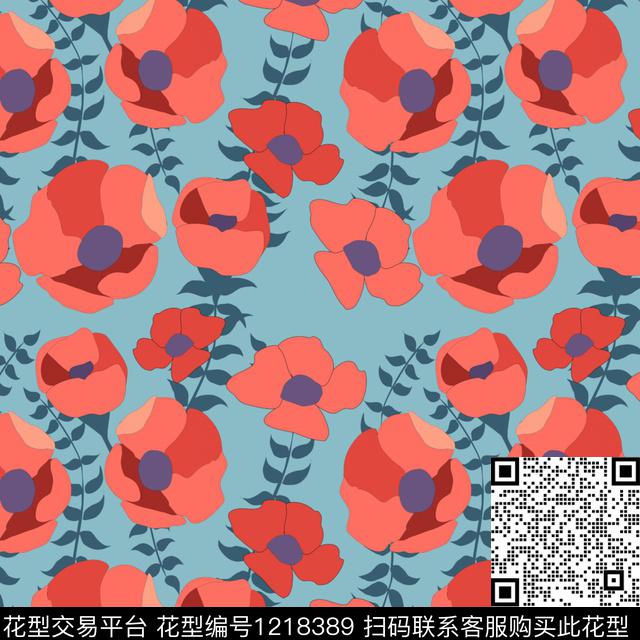 女装数码华亿平台花卉数码印花华亿平台下载（图片编号: 1218389） - 瓦栏（Walan）