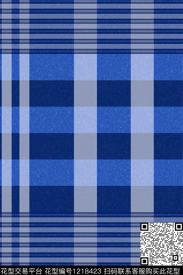 男装格子大牌风数码印花华亿平台下载（图片编号: 1218423） - 瓦栏（Walan）