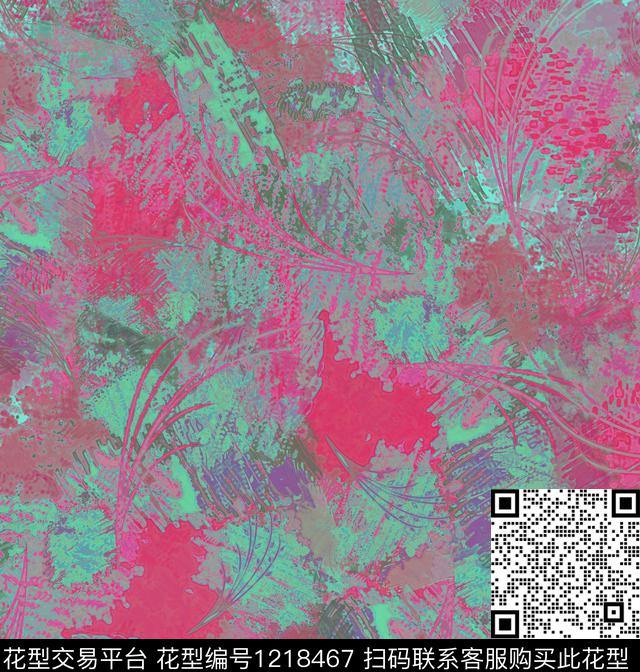 抽象混合拼接纹理数码印花华亿平台下载（图片编号: 1218467） - 瓦栏（Walan）