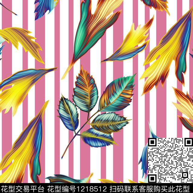 女装花卉热带华亿平台数码印花华亿平台下载（图片编号: 1218512） - 瓦栏（Walan）