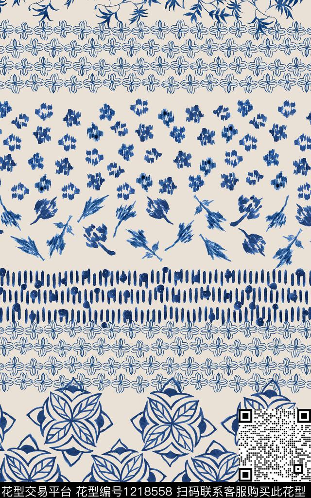 大牌风小碎花民族风数码印花华亿平台下载（图片编号: 1218558） - 瓦栏（Walan）