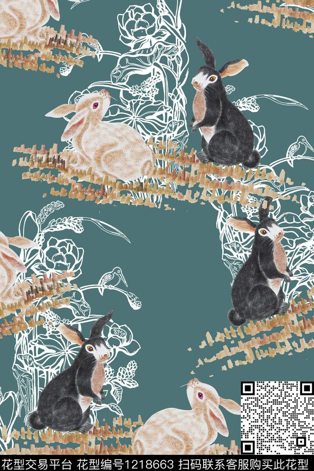 休闲大牌风动物数码印花华亿平台下载（图片编号: 1218663） - 瓦栏（Walan）