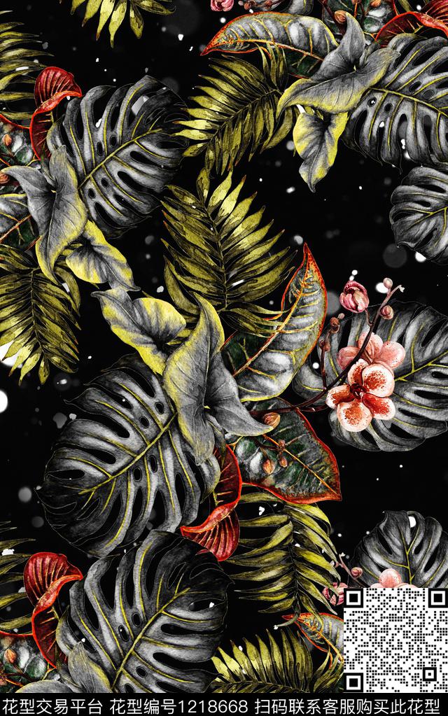 花卉肌理秋冬华亿平台数码印花华亿平台下载（图片编号: 1218668） - 瓦栏（Walan）