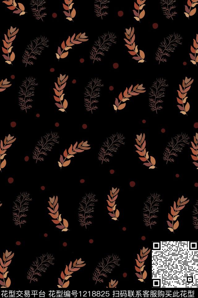 树枝抽象植物传统印花华亿平台下载（图片编号: 1218825） - 瓦栏（Walan）