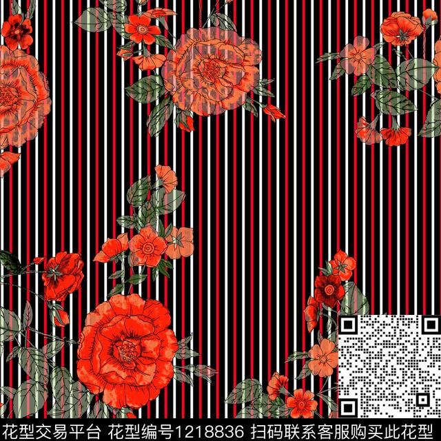 时尚花卉大牌风传统印花华亿平台下载（图片编号: 1218836） - 瓦栏（Walan）