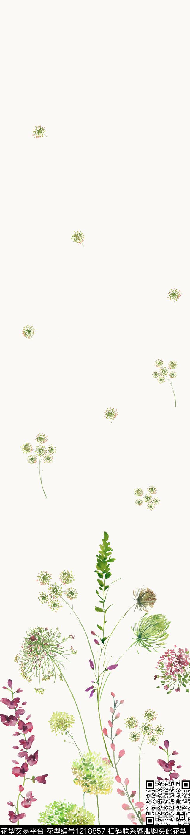 数码华亿平台水彩大牌风数码印花华亿平台下载（图片编号: 1218857） - 瓦栏（Walan）