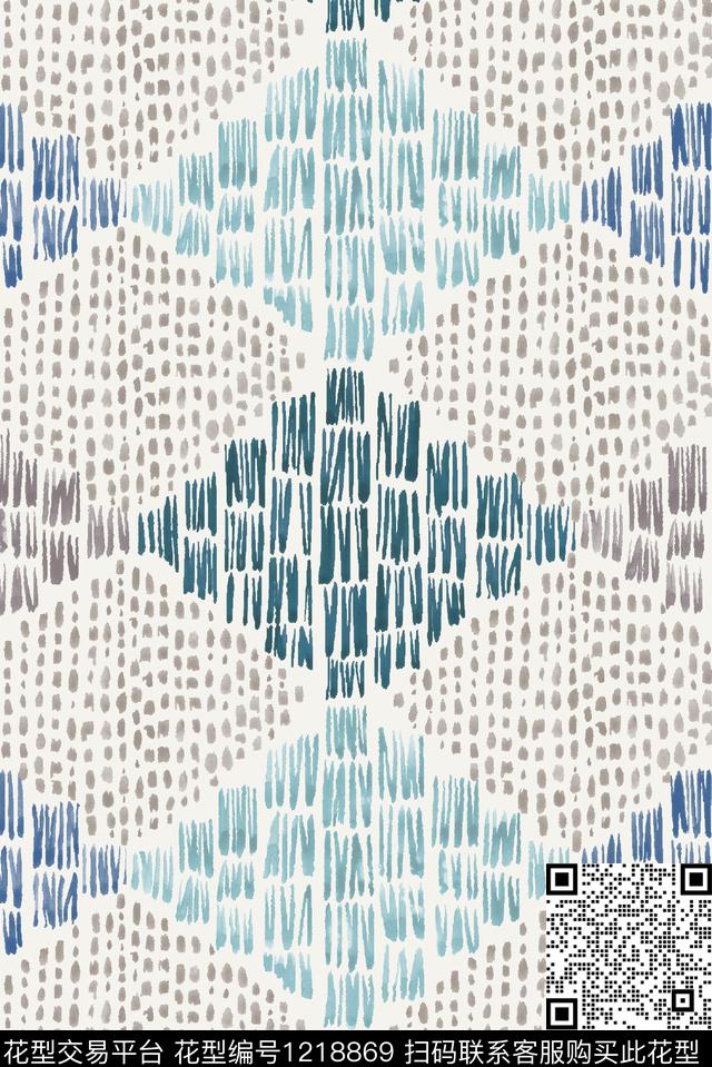水彩大牌风肌理传统印花华亿平台下载（图片编号: 1218869） - 瓦栏（Walan）