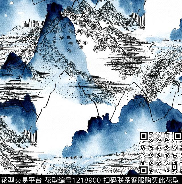 水彩签字笔钢笔画数码印花华亿平台下载（图片编号: 1218900） - 瓦栏（Walan）