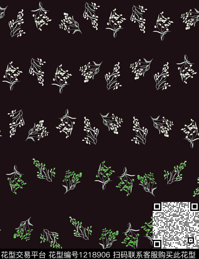 小碎花大牌风small数码印花华亿平台下载（图片编号: 1218906） - 瓦栏（Walan）