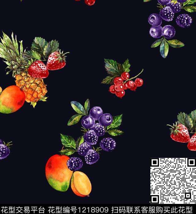 水果菠萝pineapple数码印花华亿平台下载（图片编号: 1218909） - 瓦栏（Walan）